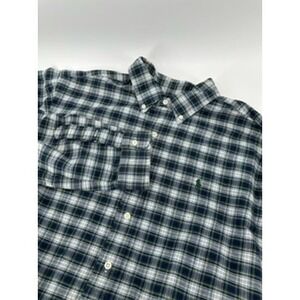 Ralph Lauren Mens XL Classic‎ Fit Blue Green Plaid Long Sleeve Shirt